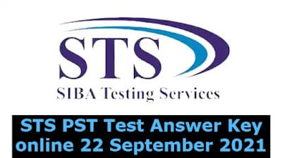 STS PST Test Answer Key online 22 September 2021