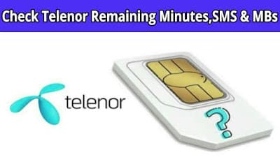 How to Check Telenor Remaining MBS,Mins and SMS Code - how to check remaining mbs in telenor free