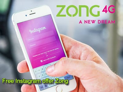 Zong Free Instagram Offer Code