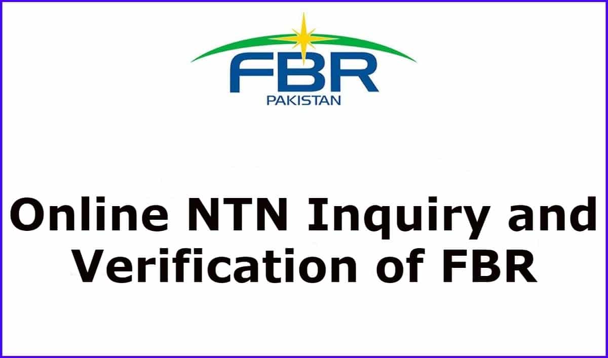 Online Ntn Verification By Cnic Fbr Ntn Verification Faiz World 5886