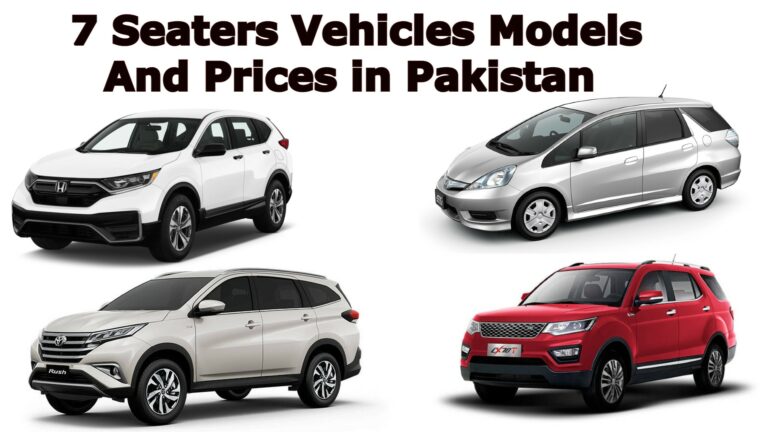 7 Seaters Vehicles Models And Prices in Pakistan